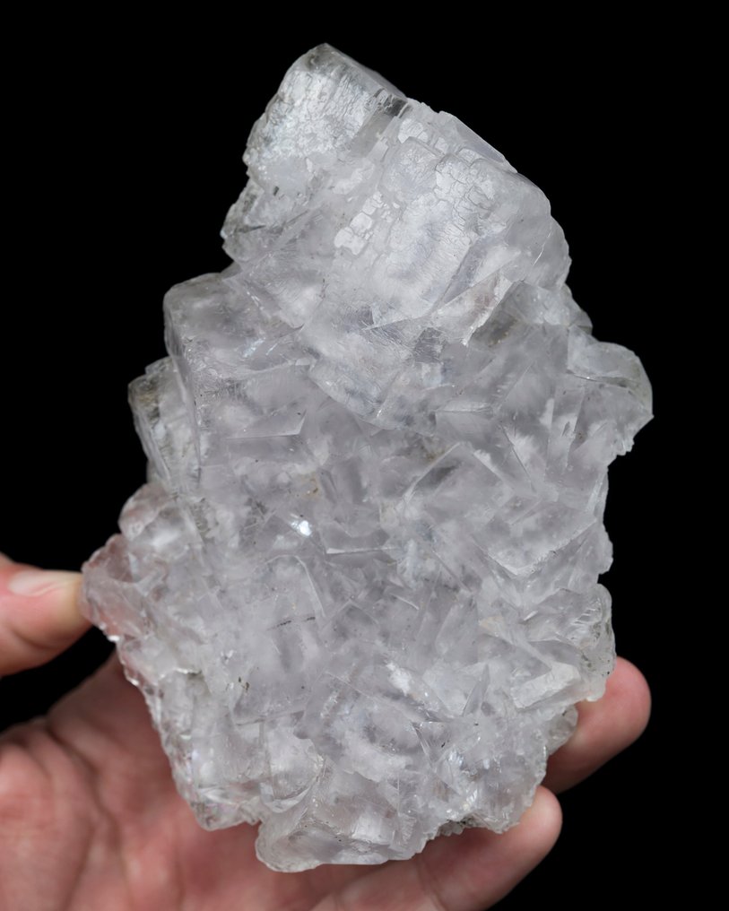 ICE clear FLUORITE from Spain (large cabinet) - Height: 11.6 cm - Width: 8.7 cm- 462 g - (1) #3.2