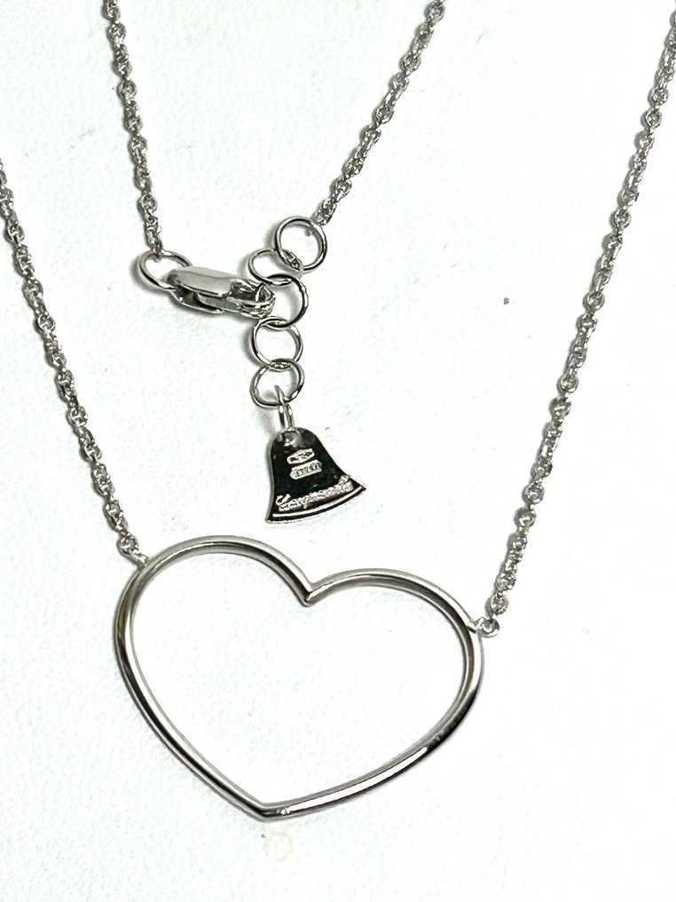 Halskette mit Anhänger - 18 kt Weißgold #1.0