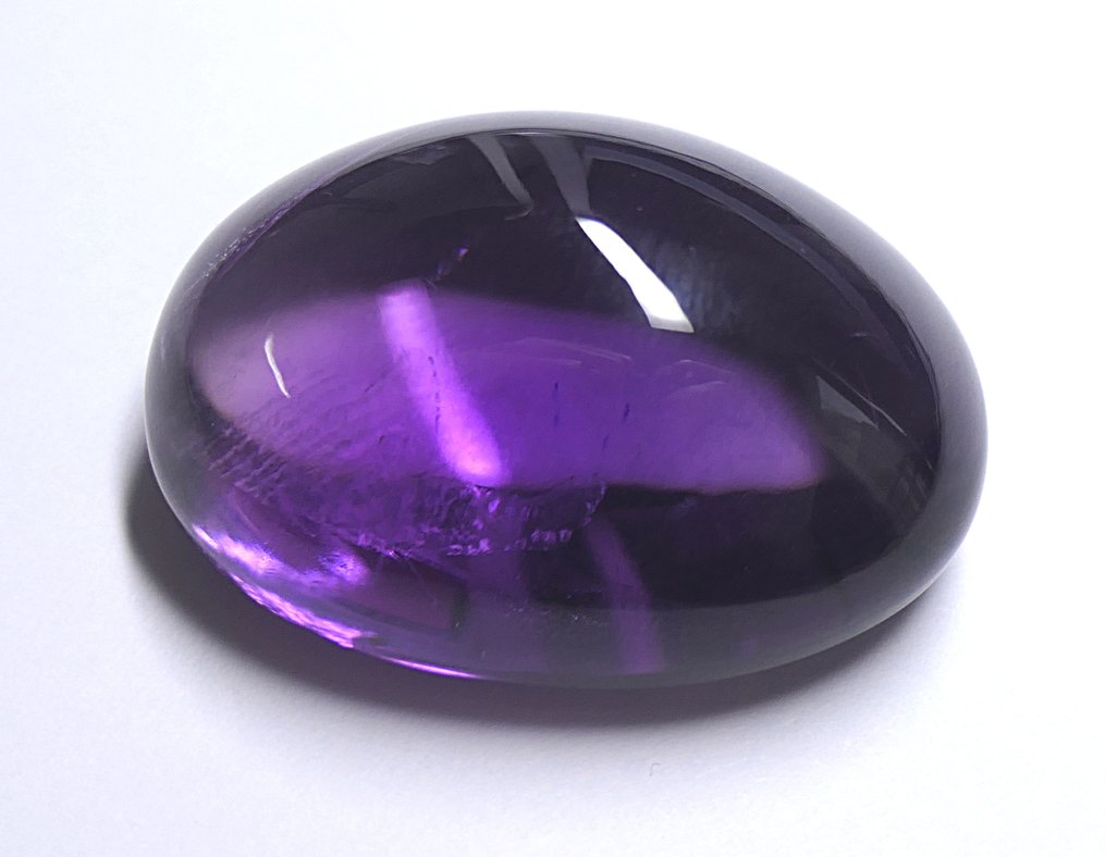 Enorm ametyst 100 % naturlig! Sjælden Cabochon- 50.98 g #1.0