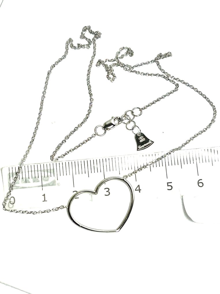 Halskette mit Anhänger - 18 kt Weißgold #2.1