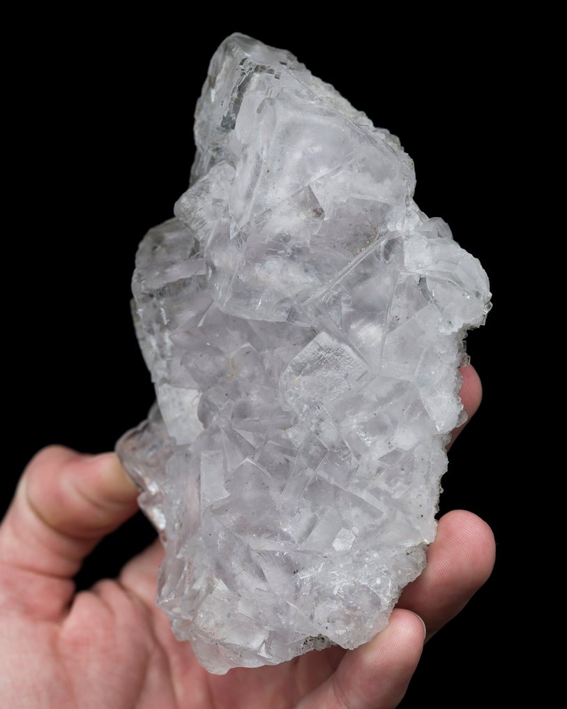 ICE clear FLUORITE from Spain (large cabinet) - Height: 11.6 cm - Width: 8.7 cm- 462 g - (1) #4.3