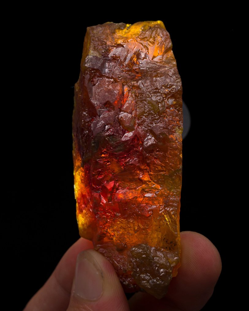 Gemma infuocata Sphalerite float grado di taglio (635ct) - Altezza: 7.5 cm - Larghezza: 3.6 cm- 127 g - (1) #1.0