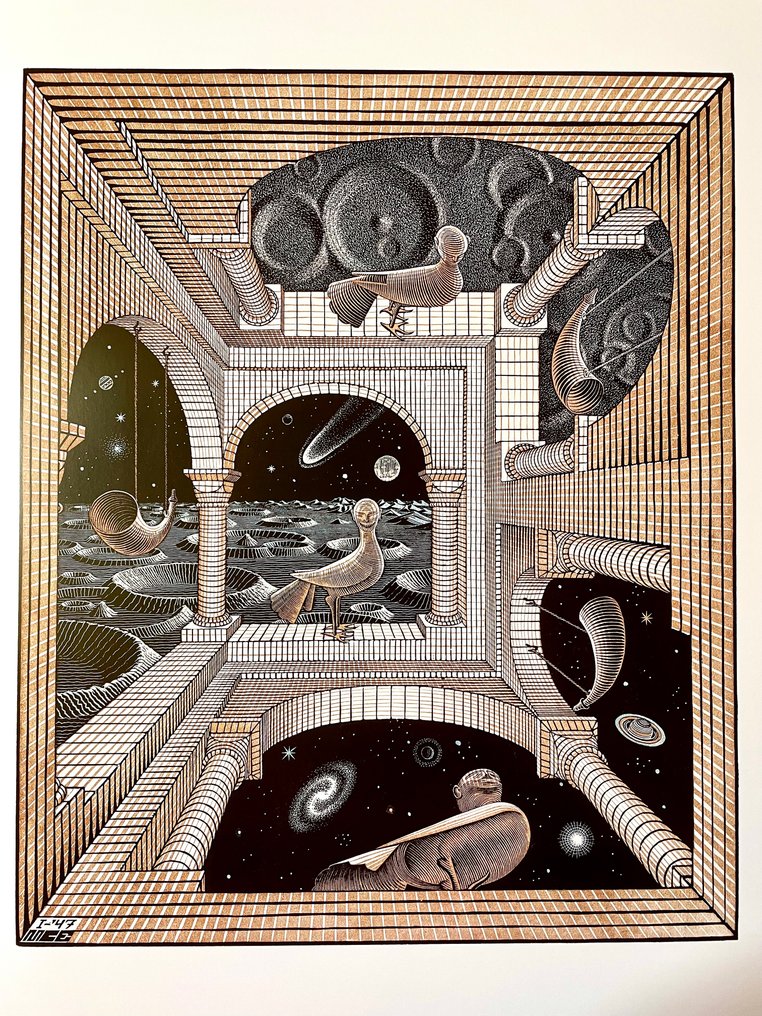 Maurits Cornelis Escher (1898-1972) - "OTHER WORLD" (1947) - 2000s #1.0