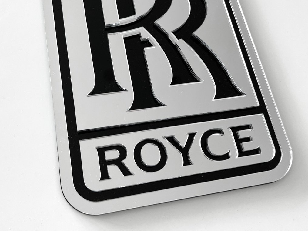 Sign - Rolls-Royce - Large Rolls Royce Silver Acrylic Sign #3.2
