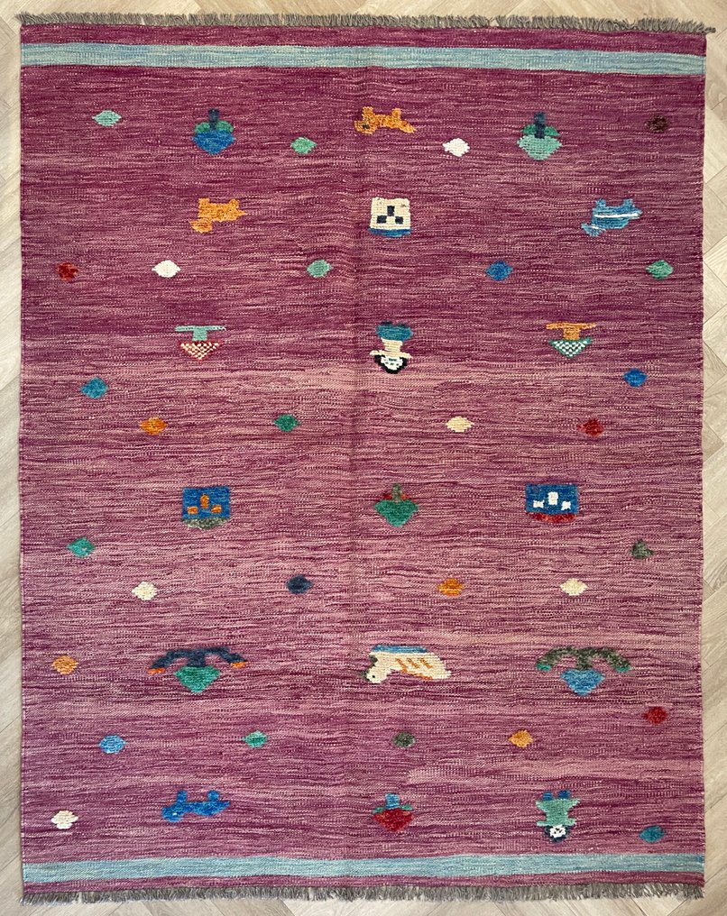 Designer Kelim - 未使用的 - 凯利姆平织地毯 - 195 cm - 155 cm #1.0