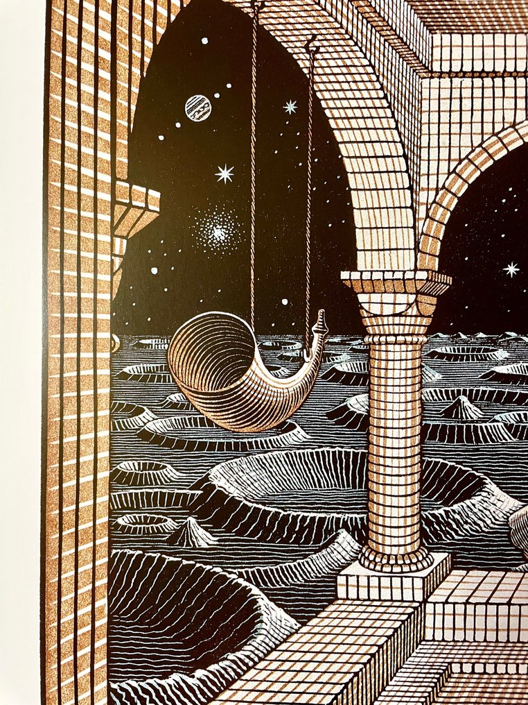 Maurits Cornelis Escher (1898-1972) - "OTHER WORLD" (1947) - 2000s #3.2