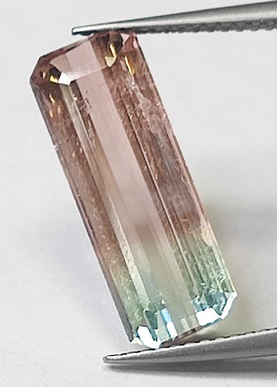 1 pcs  Ροζ, Πράσινο Τουρμαλίνης  - 6.83 ct - Instituto Gemólogico Español (IGE) - Bicolor #1.0