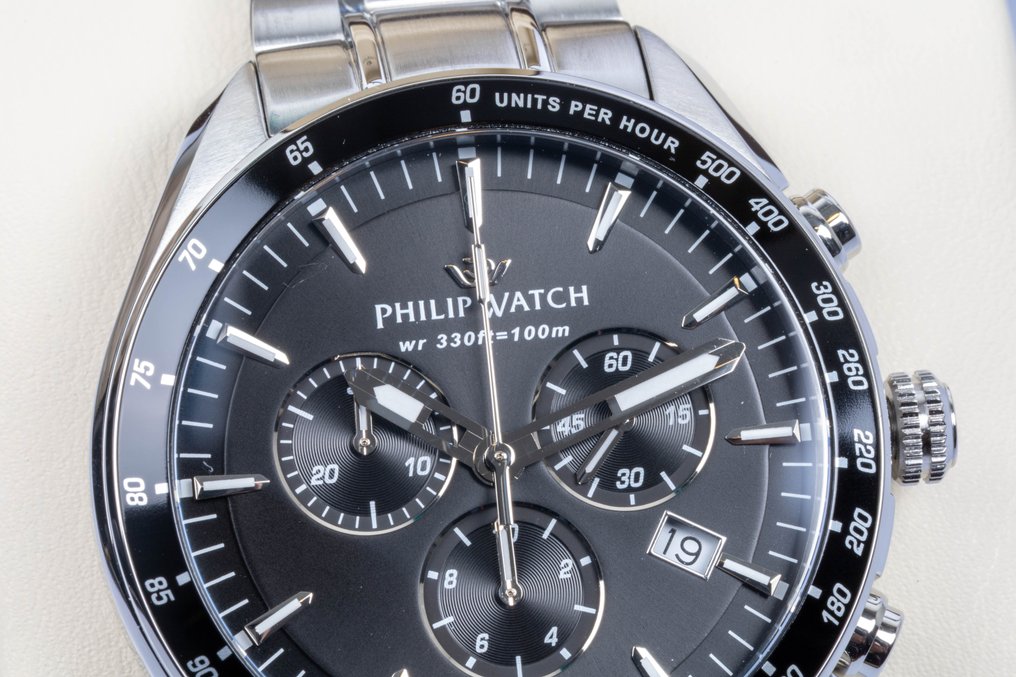 Philip Watch - Blaze - Chronograph & Date - Swiss Made - Black - FREE SHIPPING - Men - 2025 #2.1