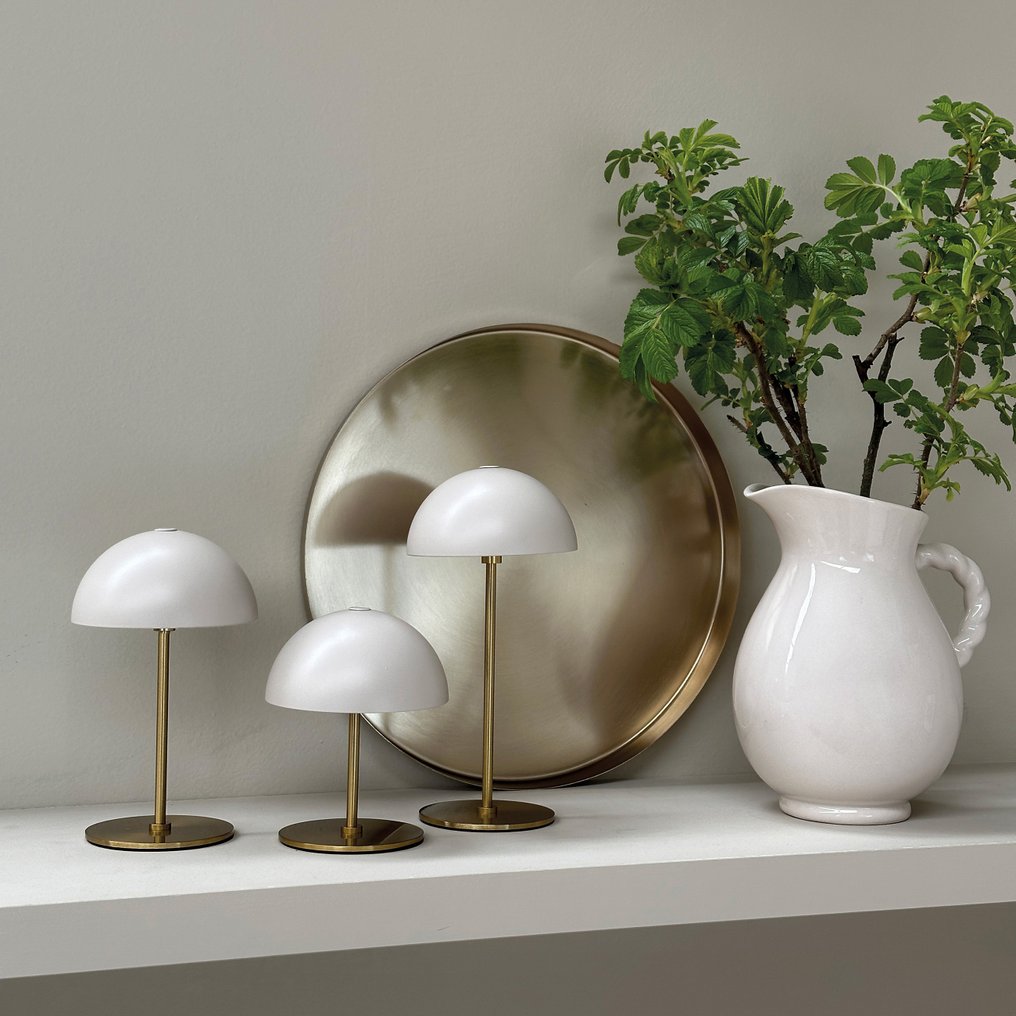 Dyberg Larsen - Επιτραπέζιο φωτιστικό (3) - Προχωρήστε με 3 τεμάχια LED - Λευκό Κρέμε - Μέταλλο - 3 κομμάτια #1.0