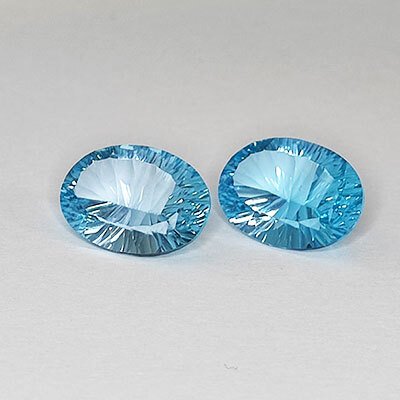 2 pcs  蓝色 黄宝石  - 28.27 ct - 西班牙宝石学院（IGE） - Special Millenium Cut #3.2