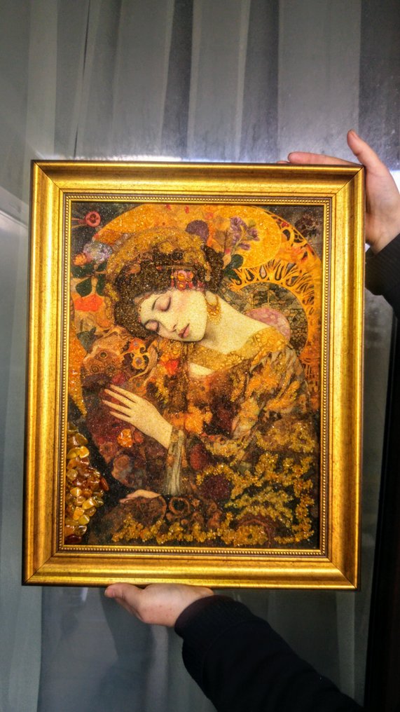 100% Φυσικό - Κεχριμπάρι - Baltic Amber mosaic - Picture - New collection - 48 cm - 38 cm #4.3