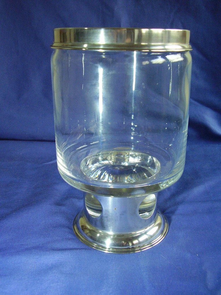 Βάζο - 800 ασημένιο και κρύσταλλο. #1.0