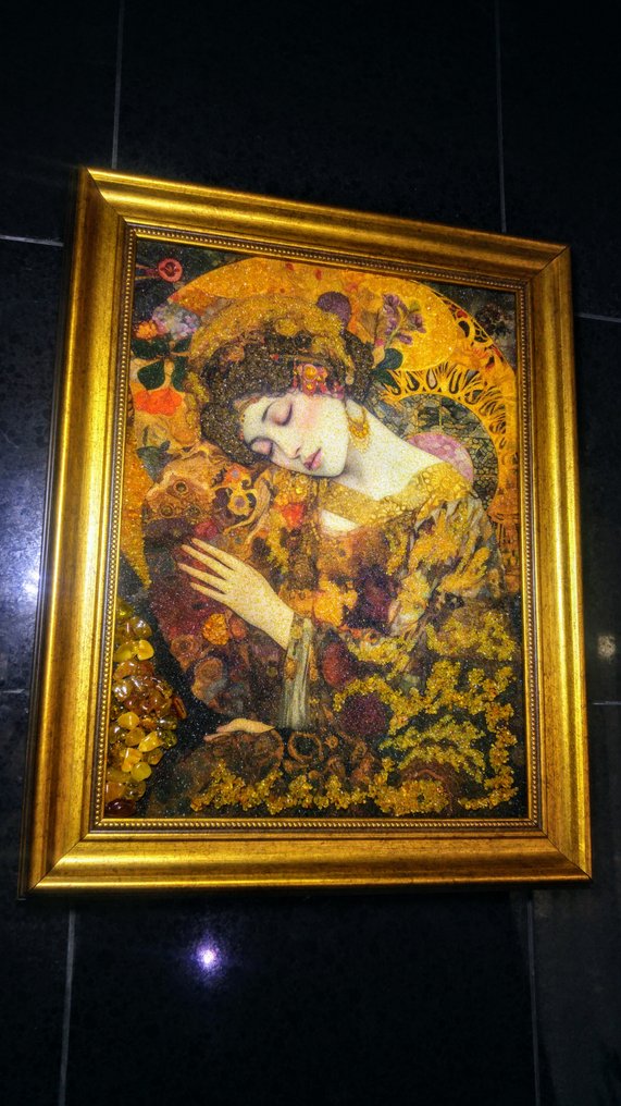 100% Φυσικό - Κεχριμπάρι - Baltic Amber mosaic - Picture - New collection - 48 cm - 38 cm #1.0
