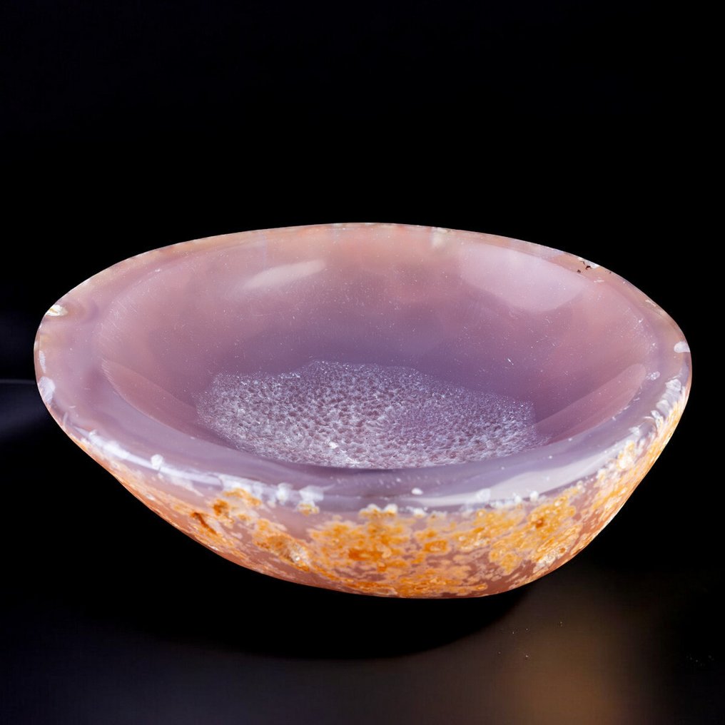 天然玛瑙晶簇 - 烟灰缸 - 紫色薰衣草玛瑙 玛瑙地质中的烟灰缸：一抹优雅的点缀 - 高度: 170 mm - 闊度: 165 mm- 1198 g - (1) #1.0