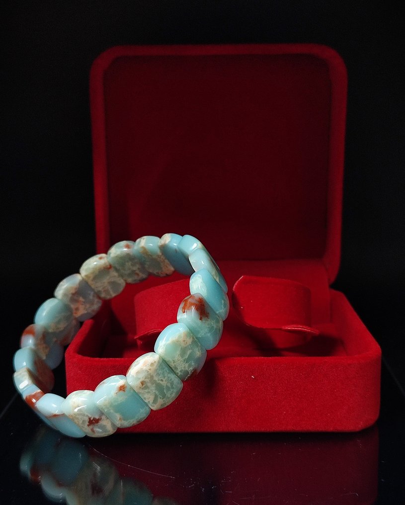 Όμορφο βραχιόλι Καραϊβικής από χαλαζία σε κουτί δώρου, δωρεάν αποστολή. - Βραχιόλι #2.1