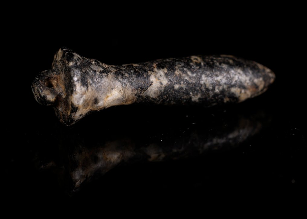 L'Égypte ancienne amulette en papyrus dans le granit - 4.5 cm #2.1