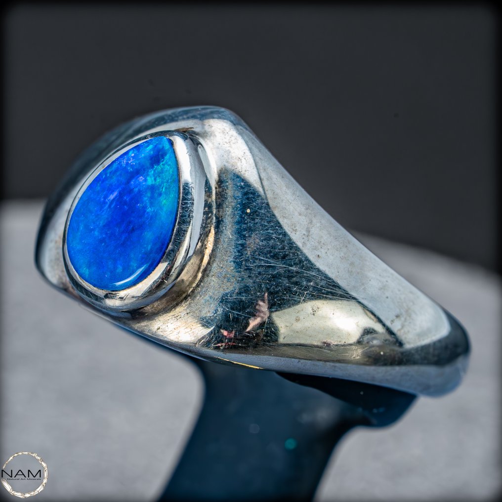 Φυσικό δαχτυλίδι από Όπαλ Μπάρλου από την Αυστραλία – Ασήμι 925 με καθαρότητα 23,85 καρατίων.- 4.77 g #4.3