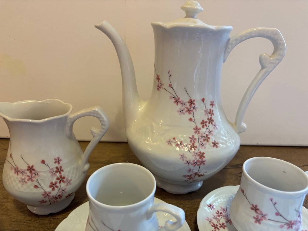 Berry Haute création lourioux - Coffee set for 12 (20) - Porcelain - Cherry blossom caffe set #3.2
