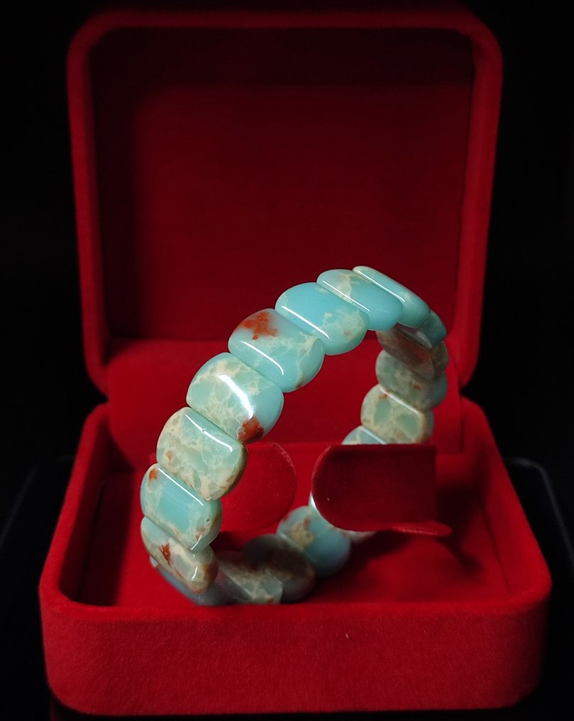 Όμορφο βραχιόλι Καραϊβικής από χαλαζία σε κουτί δώρου, δωρεάν αποστολή. - Βραχιόλι #4.3