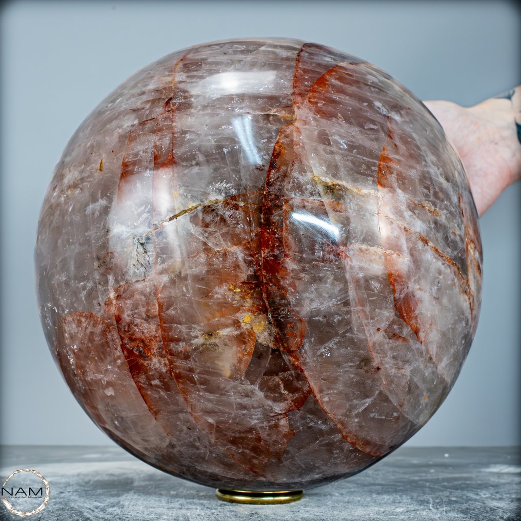 Quartz di fuoco rosso di alta qualità di grandi dimensioni Sfera - Brasile- 13714.21 g #2.1