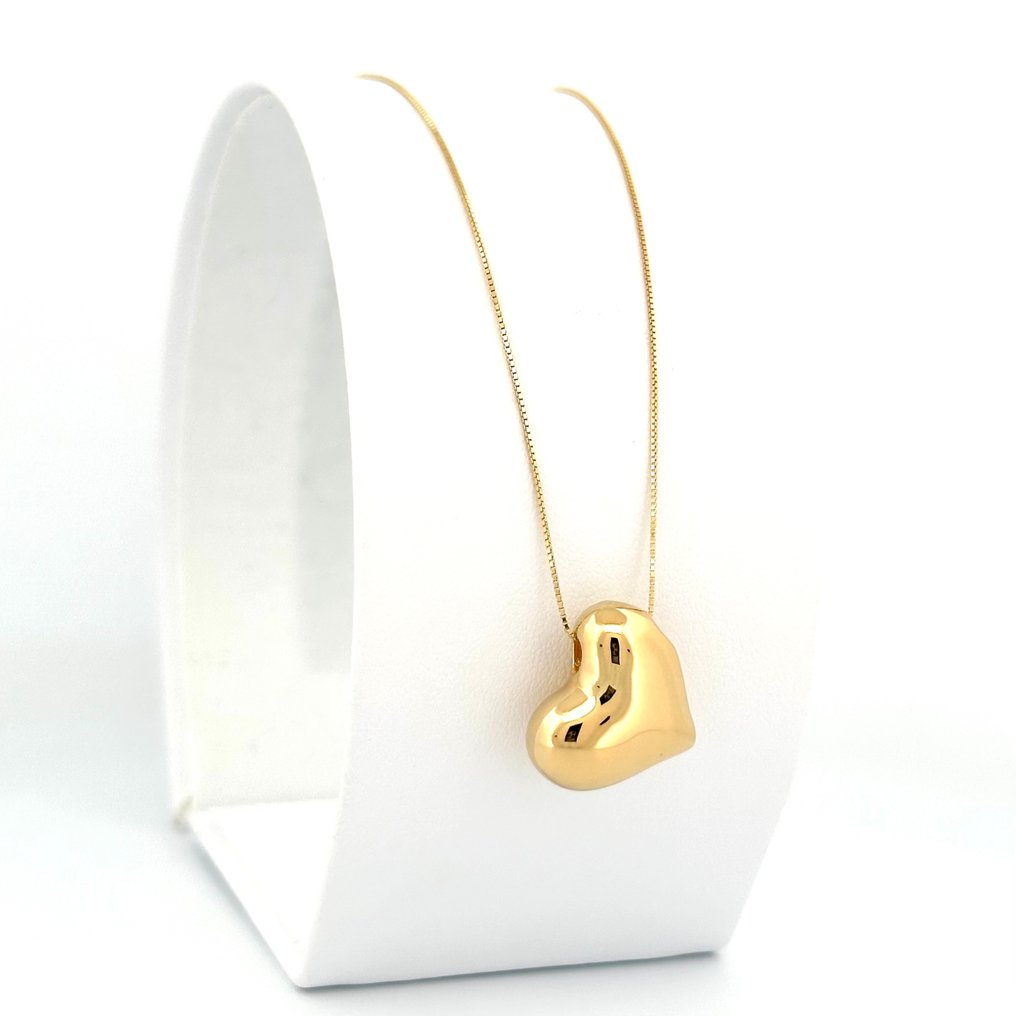 Nincs minimálár - Handmade - Nyaklánc - Cuore - 1.7 g - 18 kt. Sárga arany #1.0