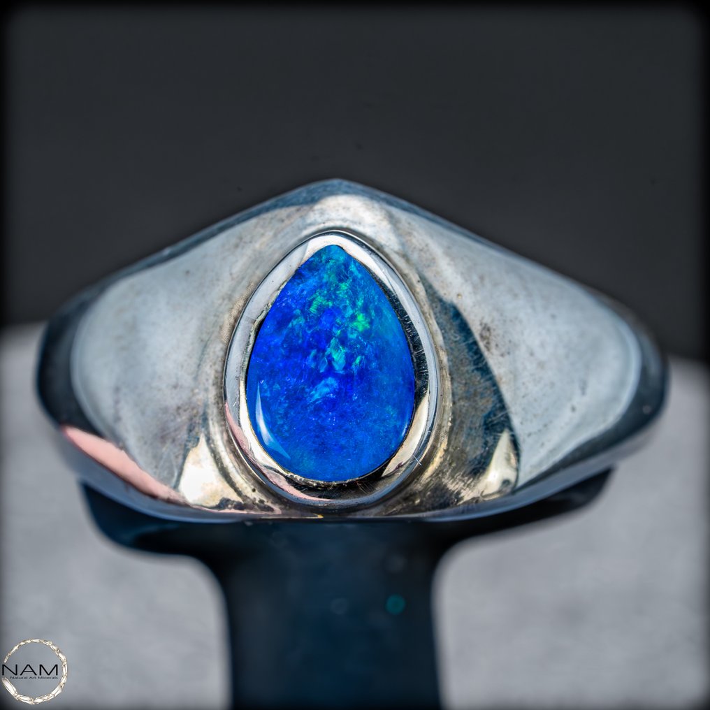 Φυσικό δαχτυλίδι από Όπαλ Μπάρλου από την Αυστραλία – Ασήμι 925 με καθαρότητα 23,85 καρατίων.- 4.77 g #1.0