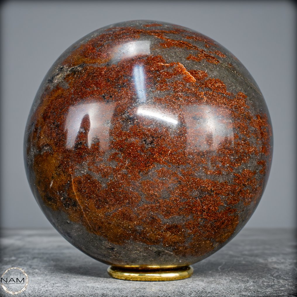 美丽的金色金动岩 球体- 2547.38 g #2.1