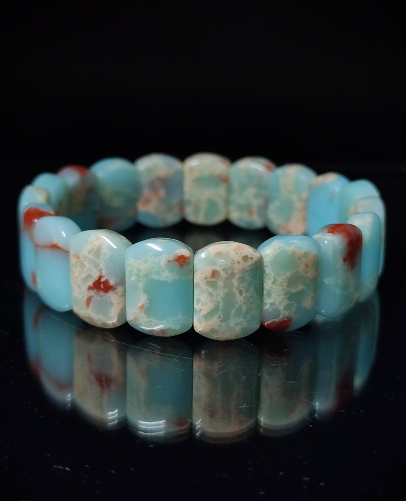 Όμορφο βραχιόλι Καραϊβικής από χαλαζία σε κουτί δώρου, δωρεάν αποστολή. - Βραχιόλι #3.2