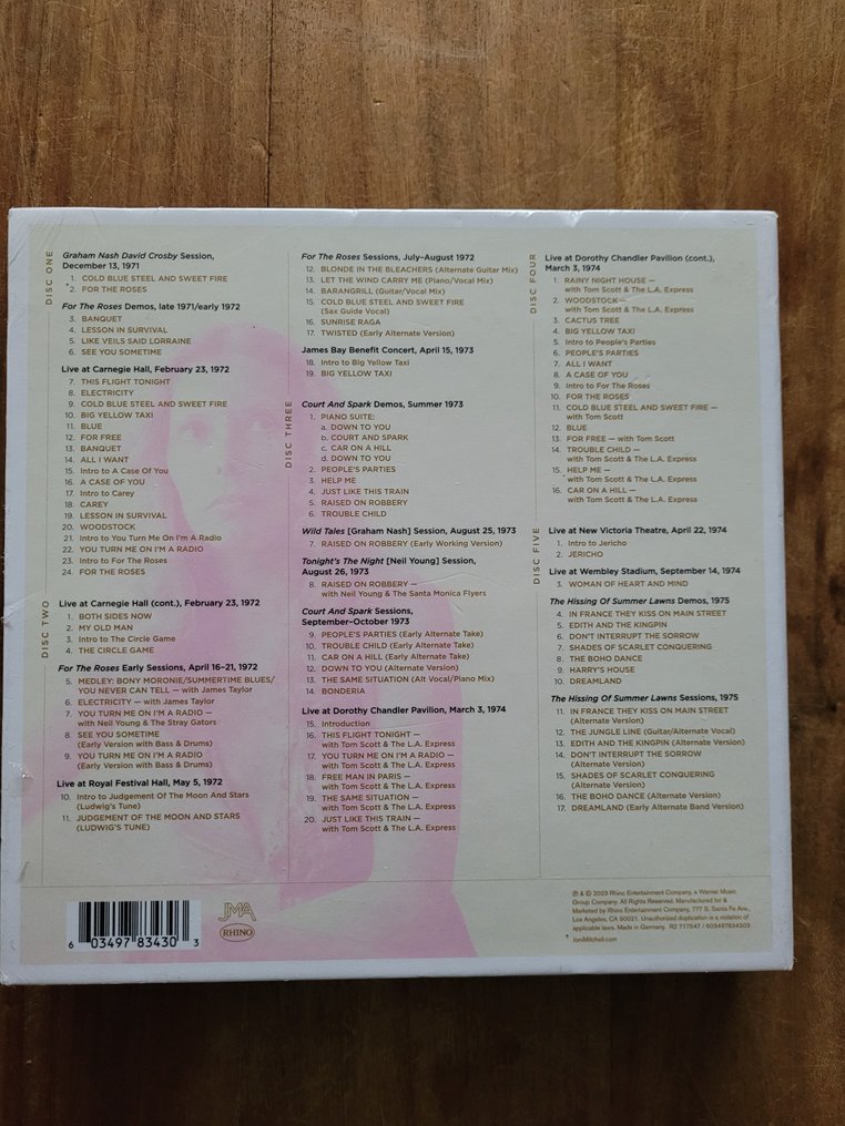 Joni Mitchell - Archives – Volume 3: The Asylum Years (1972-1975) - Coffret CD - 2023 #2.1