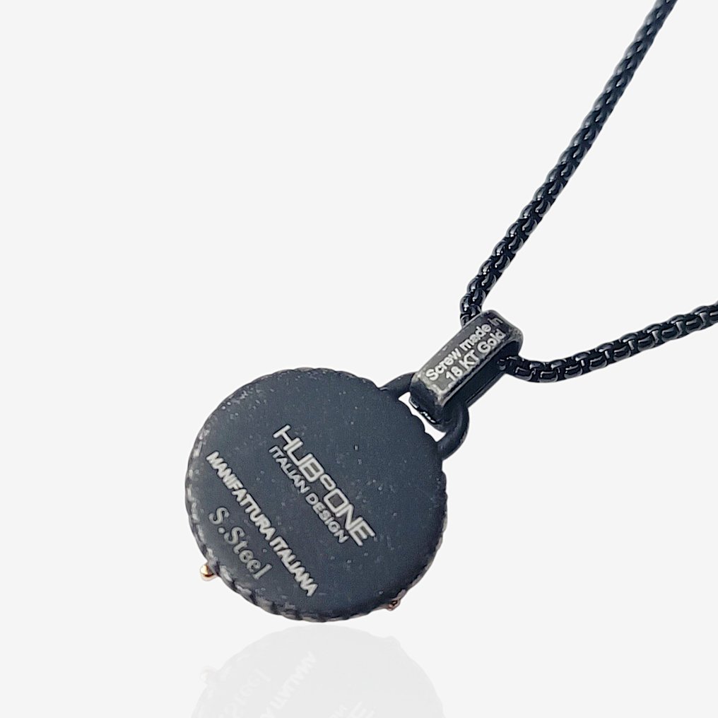 18 kraat - PVD sort ældet og lysbrun., Rosaguld - Halskæde #3.2