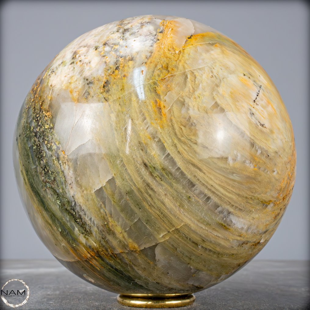 Zeldzaam natuurlijk groen kwarts Sphere- 4800.14 g #4.3