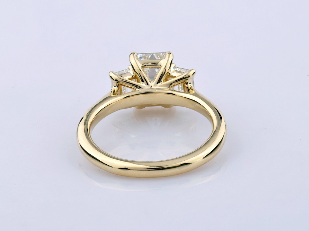Bague - 14 carats Or jaune -  3.08ct. tw. Diamant (Cultivé en laboratoire) - Diamant #4.3