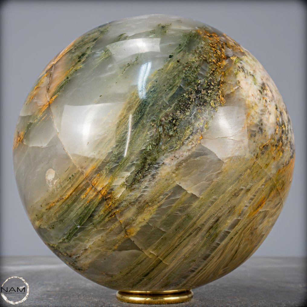 Zeldzaam natuurlijk groen kwarts Sphere- 4800.14 g #1.0