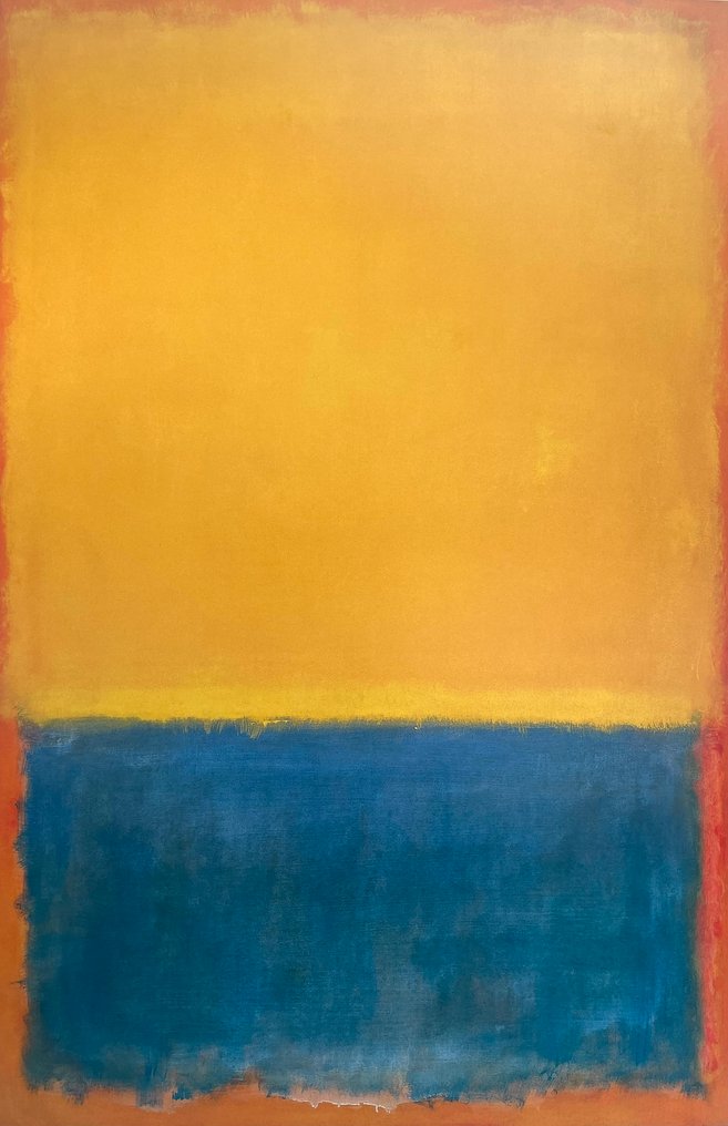 Mark Rothko (after) - Yellow and Blue (Yellow, Blue on Orange) - Offset lithography - VG licensed print #1.0