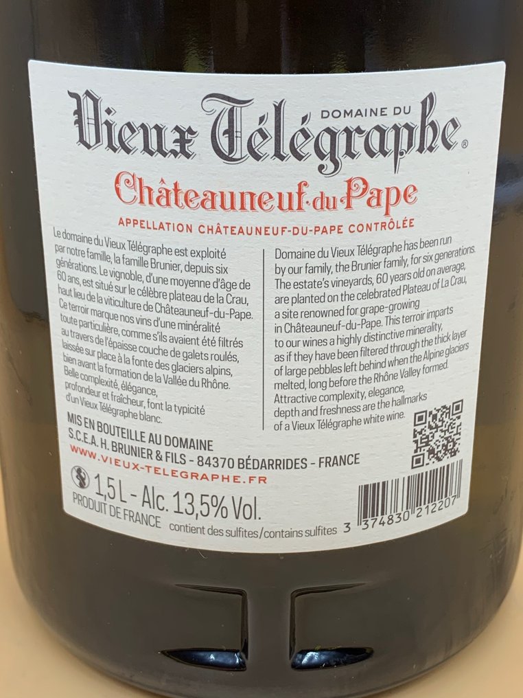 2023 Brunier "Domaine Du Vieux Télégraphe" Châteauneuf Du Pape Blanc - Rhône - 1 Magnum (1.5L) #4.3