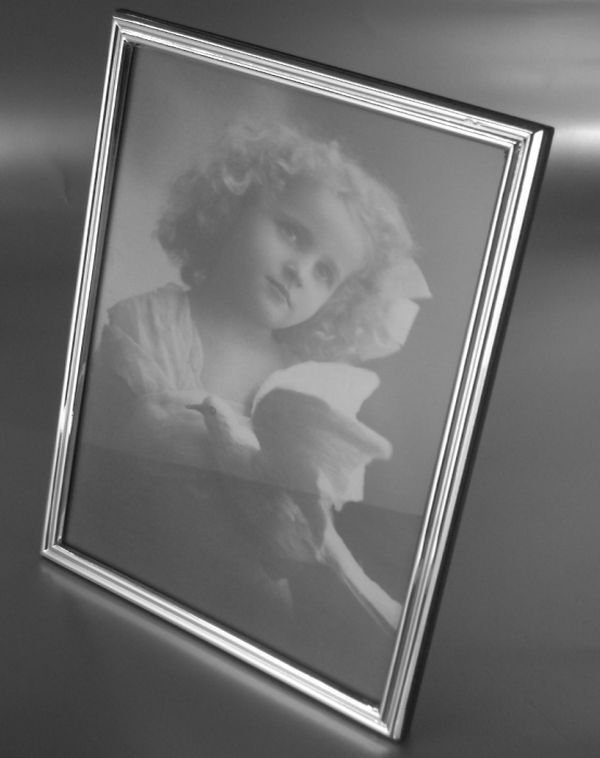 相框 (2)  - 两个相框 - 细边框 - 925纯银 - 实木背板 #1.0