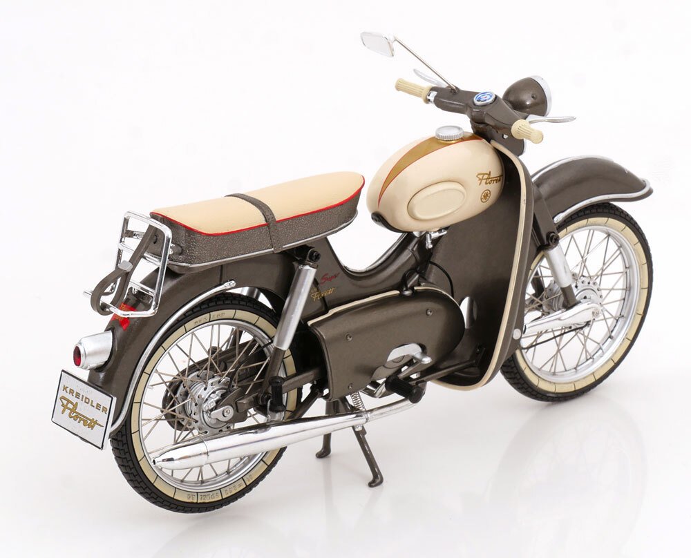Schuco 1:10 - 模型摩托车 - Kreidler Florett Super 1964-1966 - 金属灰-炭灰色 - 象牙色 #4.3
