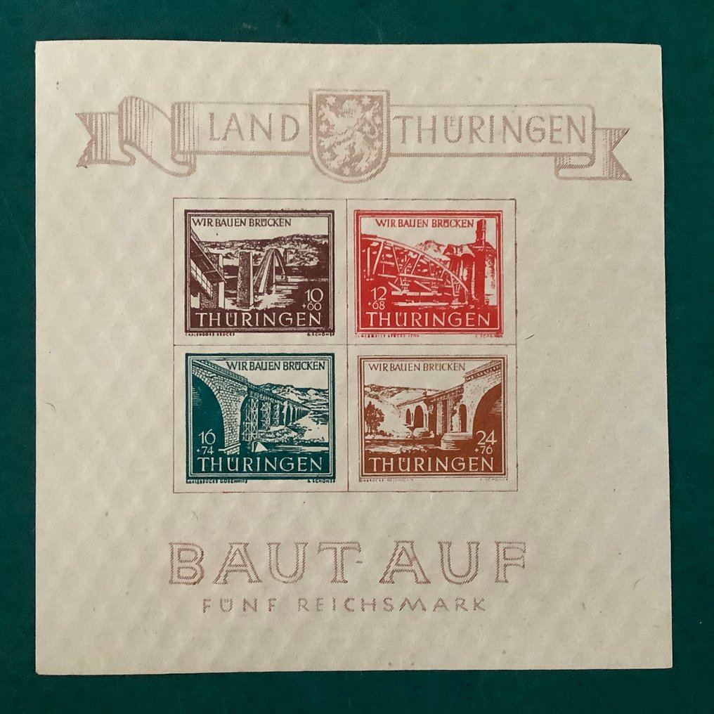 Allied Occupation - Germany (Soviet zone) 1946 - Baut Auf bloc - Michel bloc 4 #1.0