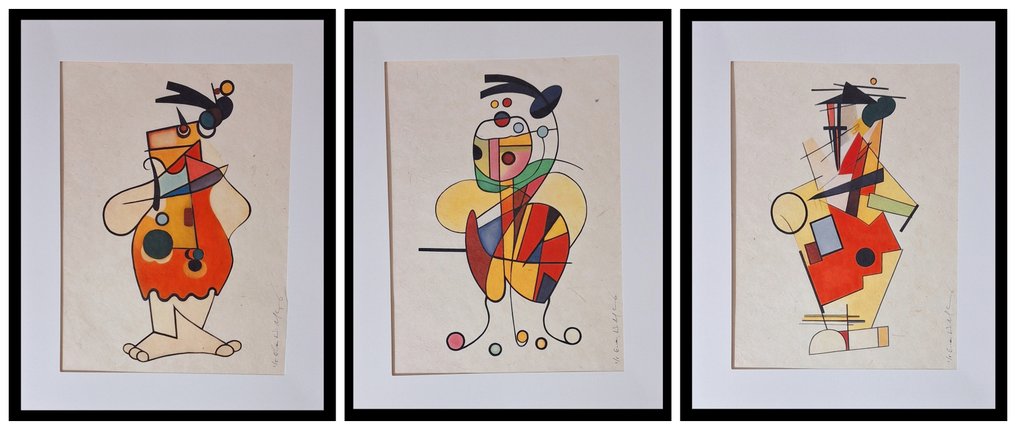 Emma Wildfang - Triptychon - Fred Flintstone - "Tribute series - Icons Reimagined "Wassily Kandinsky" #1.0