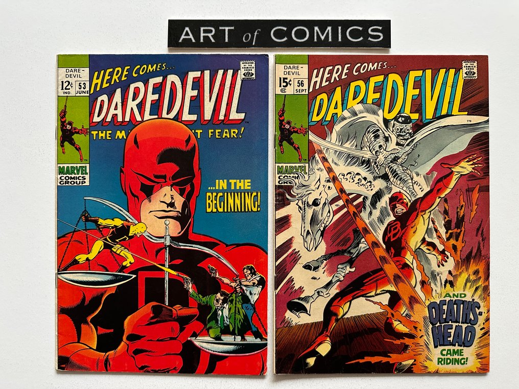 Daredevil (Vol. 1) #53 + #56 - Origin Daredevil retold, Cobra and Mister Hyde appearance - 2 Comic - First edition - 1969 #1.0