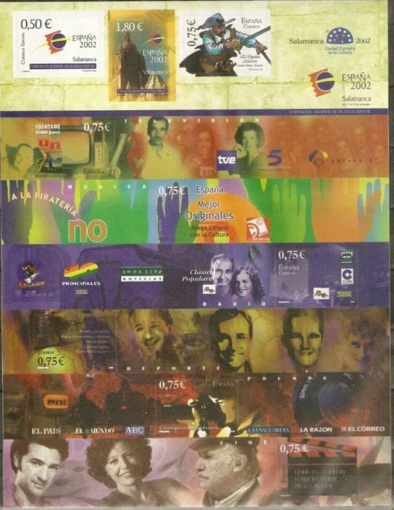 Spanje 2002/2002 - Postzegels Spanje jaar 2002 compleet en nieuw zonder vaste vignetten - edifil #2.1