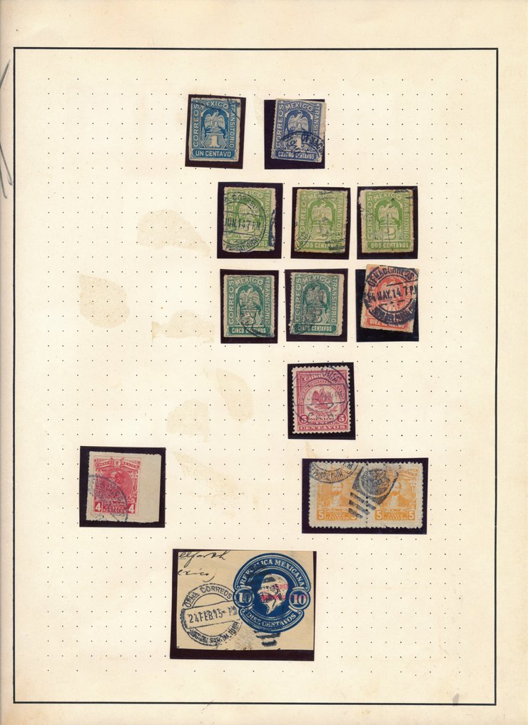 墨西哥 1860/1956 - 收集早期發行的紙張，具有更好的價值、原始紙張等。 #4.3