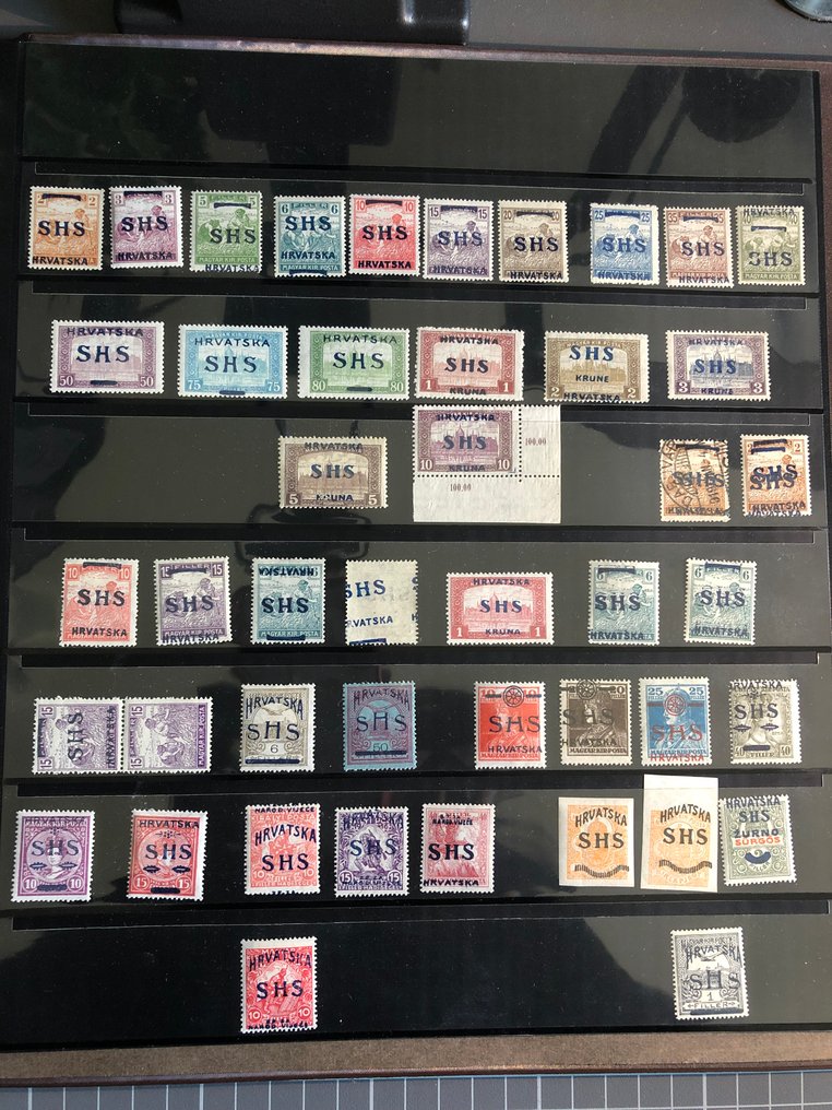 Yugoslavia 1918/1919 - Collection with many complete issues, special features & variations such as upside down prints etc. #2.1