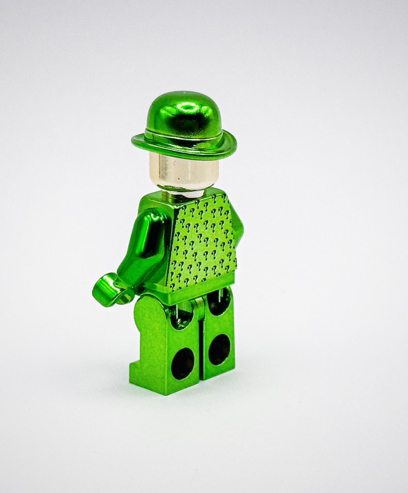 Lego Minifigure - DC Comics - Chrome Green The Riddler MiniFigure Superheroes official customized Lego parts !! #1.0