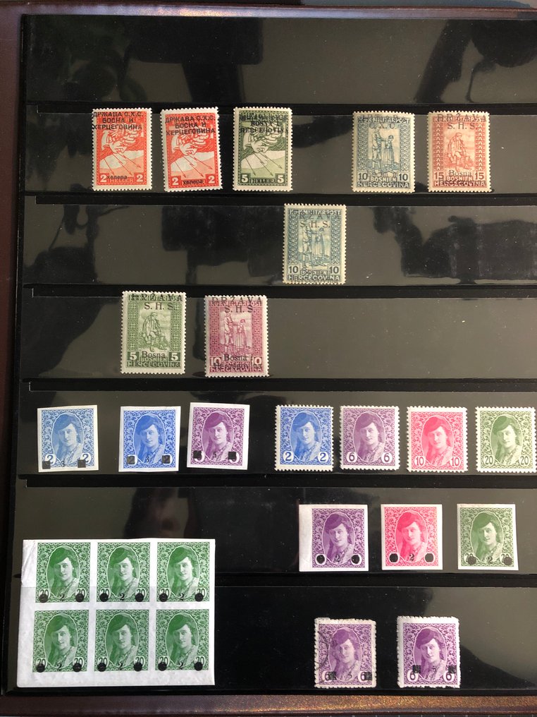 Yugoslavia 1918/1919 - Collection with many complete issues, special features & variations such as upside down prints etc. #1.0