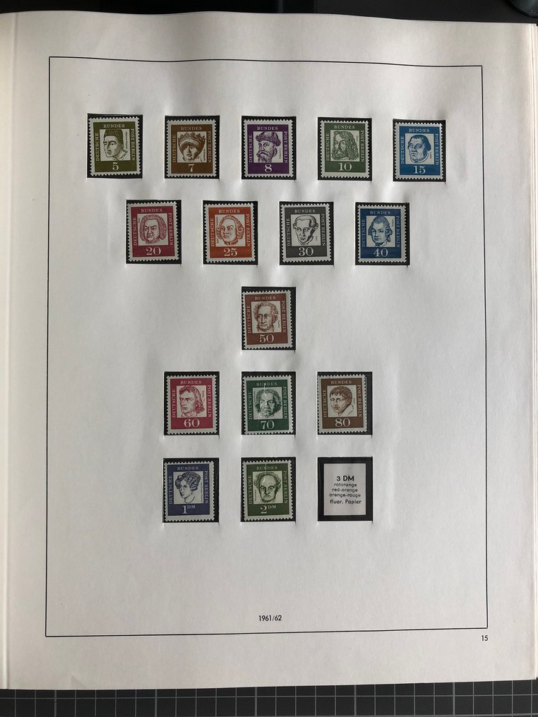 柏林 1960/1990 - SAFE 预印相册中的完整薄荷收藏，包括小册子邮票 #2.1