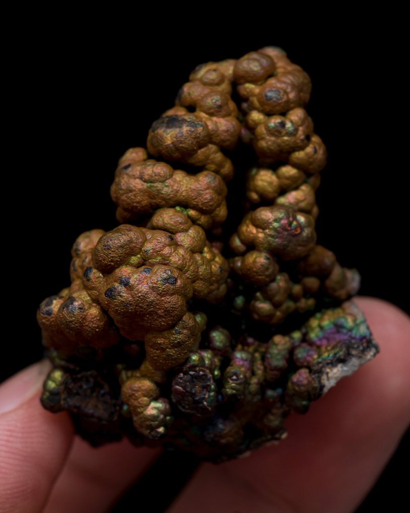 LIMONITE iridescente estetica, su matrice calcarea!? - Altezza: 4.4 cm - Larghezza: 3.5 cm- 33 g - (1) #4.3