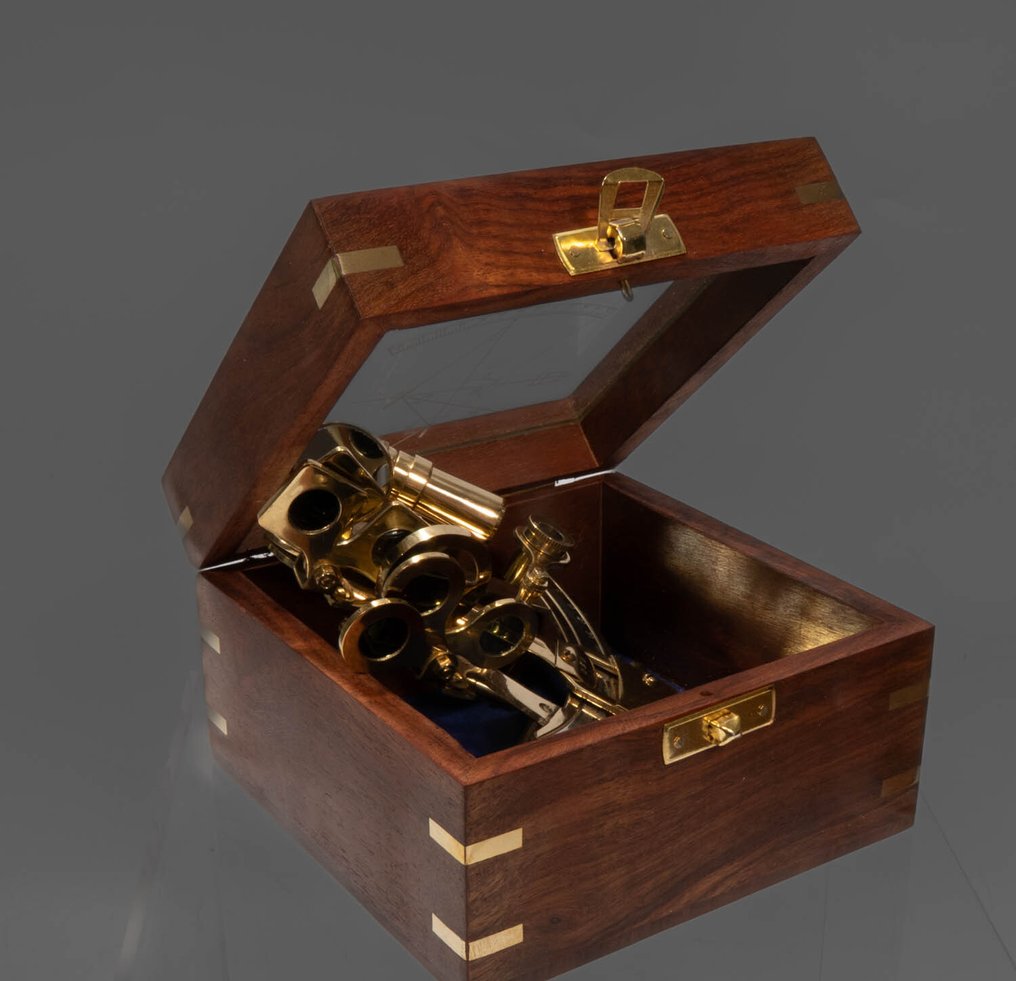 六分仪 - 木, 黄铜 - maritimen Navigationskunst in edler Holzbox #2.1