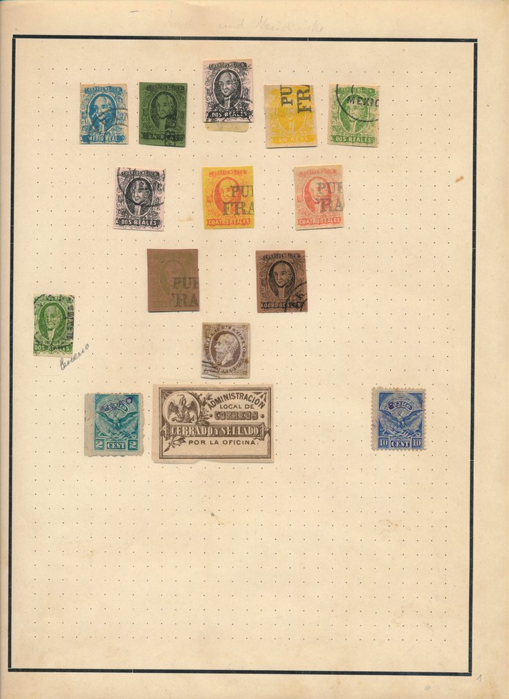 墨西哥 1860/1956 - 收集早期發行的紙張，具有更好的價值、原始紙張等。 #3.2
