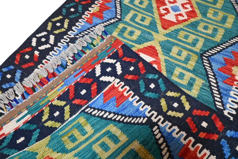 Χωρίς κράτηση! Χρωματιστό κιλίμι. - Χαλί - 125 cm - 80 cm - χειροποίητο αχρησιμοποίητο #4.3